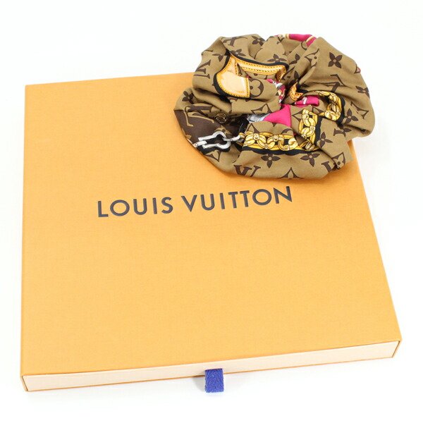 楽天市場】ルイヴィトン シュシュ トロシュー シルク ヘアゴム 髪留め