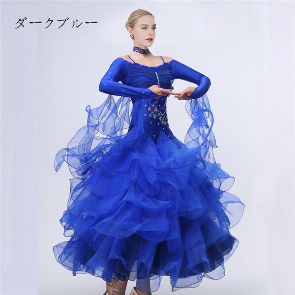 楽天市場】社交ダンスドレス フロート 上品 スタンダード レッスン