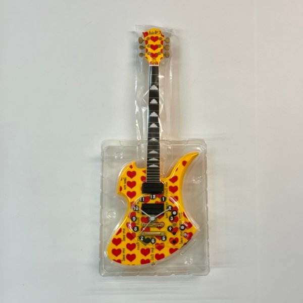 hide イエローハート ギター型ウォールクロック 13th Memorial ver