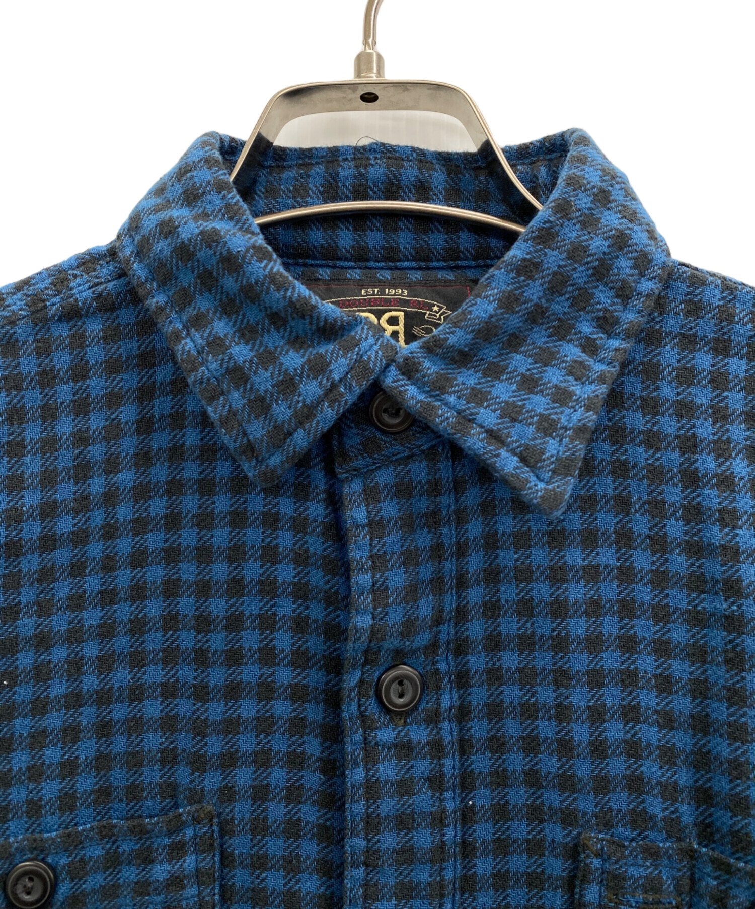中古・古着通販】RRL (ダブルアールエル) チェックシャツ ブルー