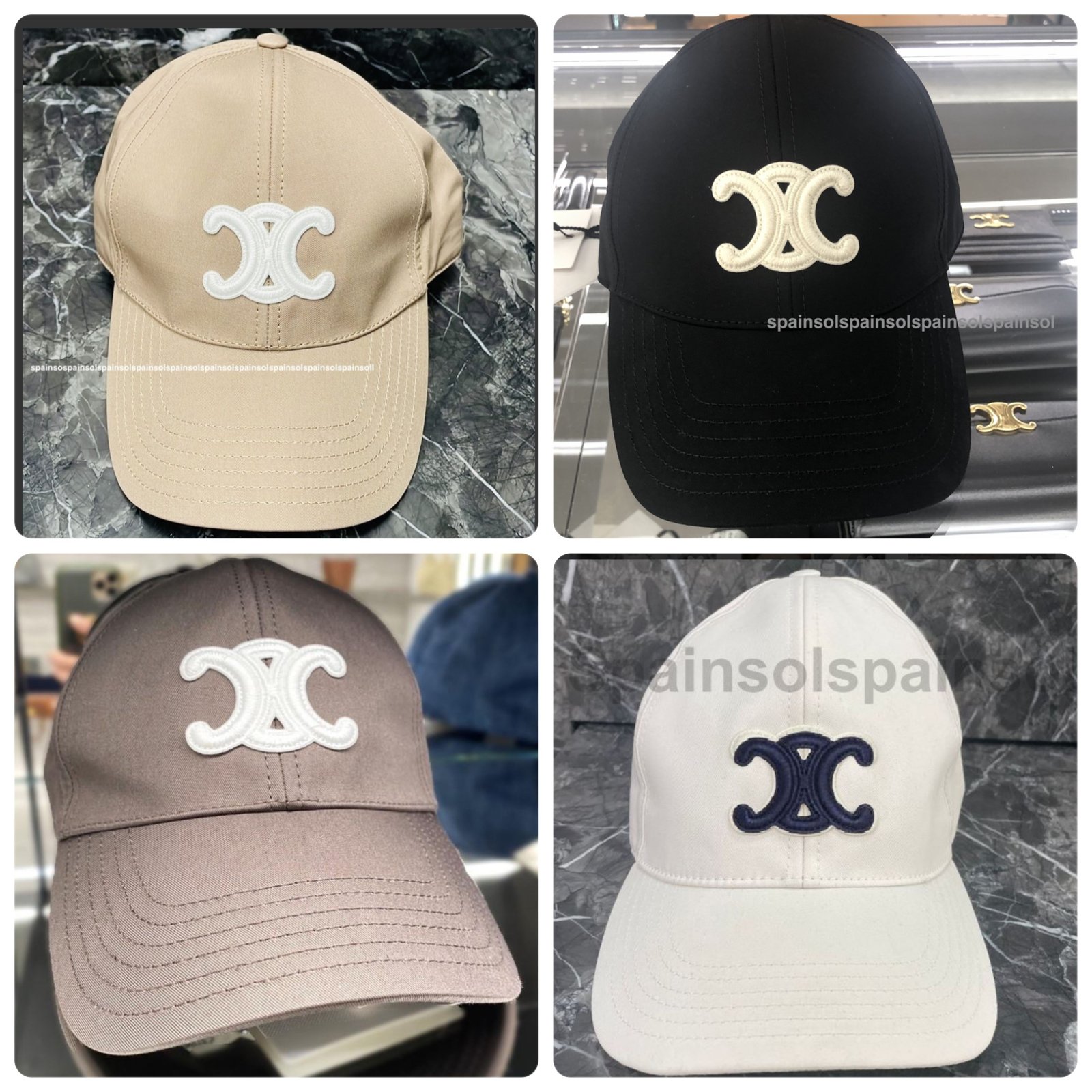 国内完売【CELINE】トリオンフ ベースボールキャップ / コットン