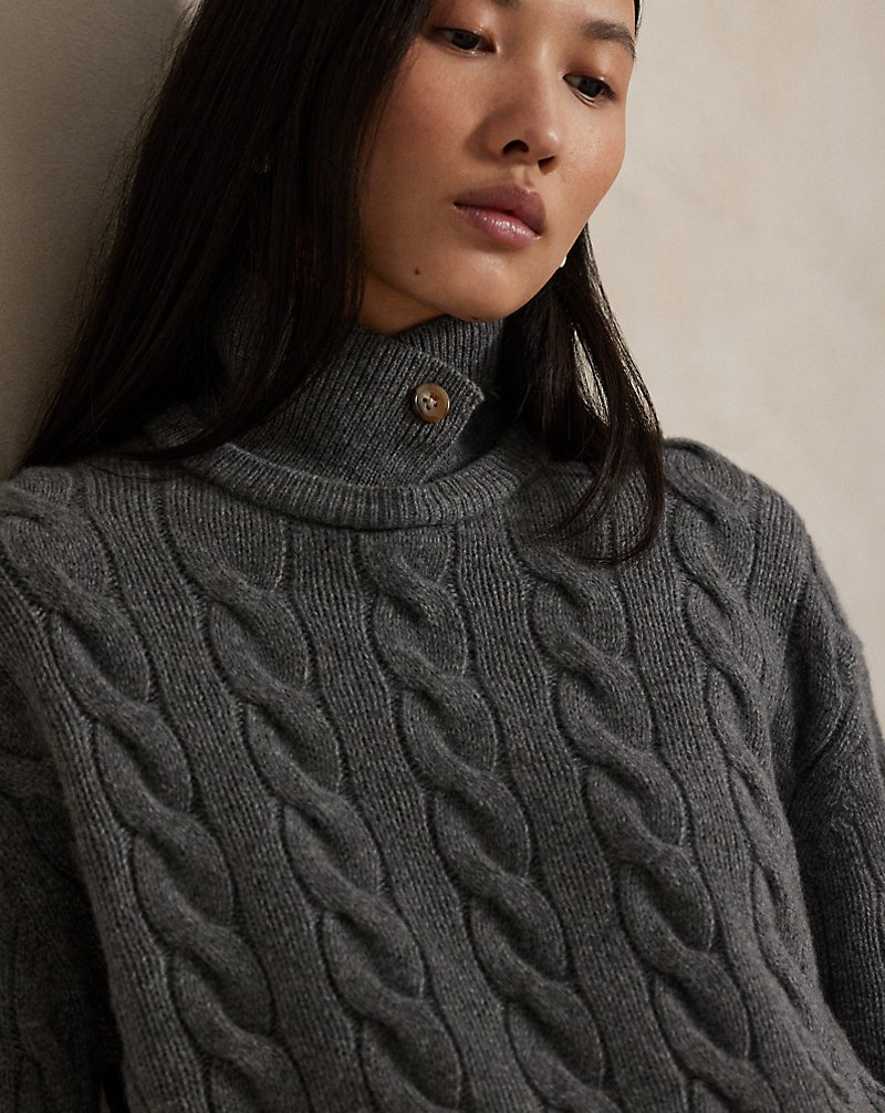 ケーブルニット ウールカシミヤ ポロ セーター | ラルフ ローレン公式