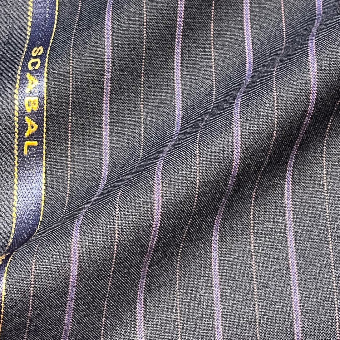 スキャバル：ネイビー：ピンクオルタネイトストライプ：スーツ | VESTA