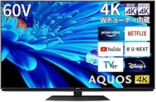 Amazon | シャープ 60V型 4K 液晶 テレビ AQUOS 4T-C60EN1 N-Black