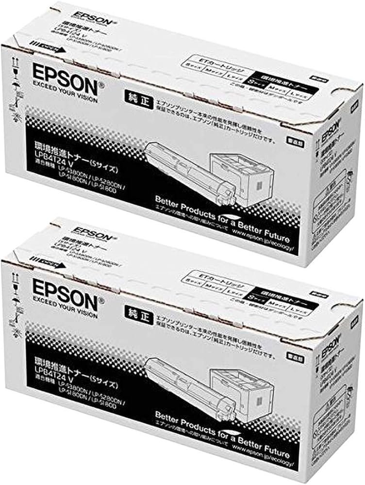 Amazon.co.jp: EPSON LPB4T24V 環境推進トナー 純正品 Sサイズ 2本