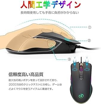 Amazon.co.jp: ゲーミング キーボード マウス セット 日本語説明書付き