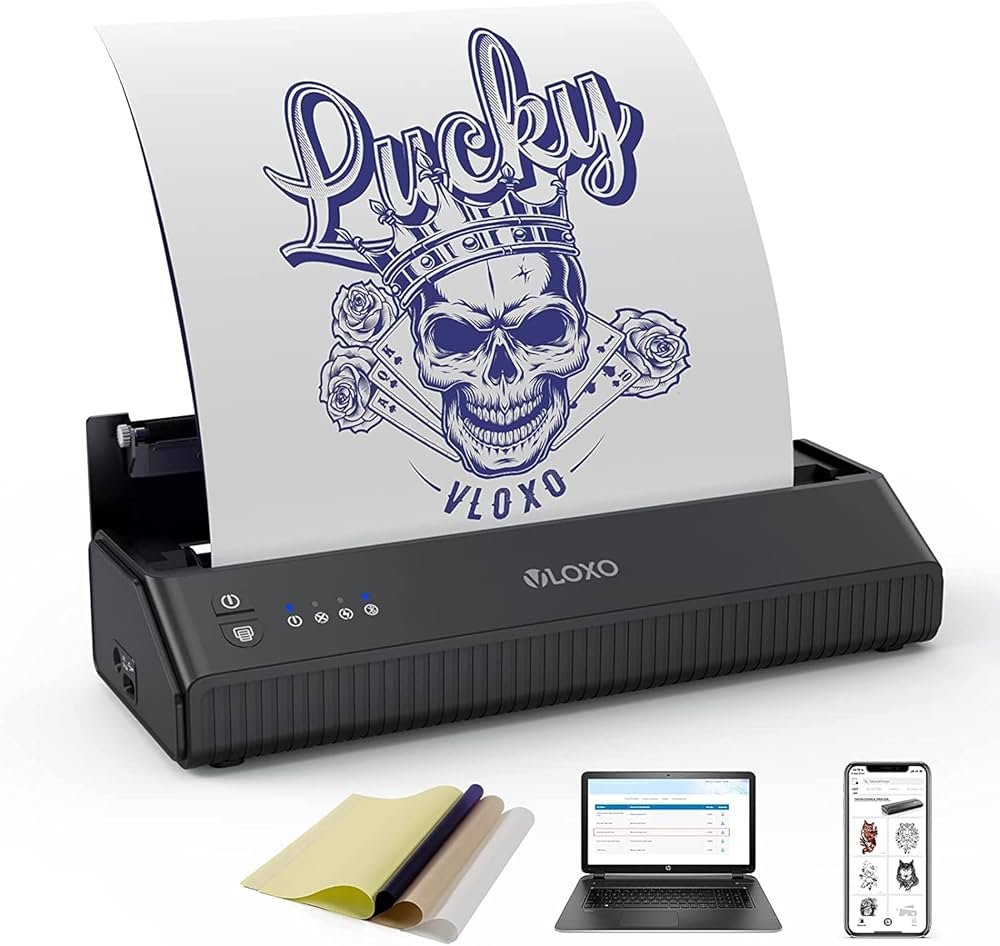 Amazon.co.jp: VLOXOタトゥー下絵転写用 持ち運びポータブル コピー