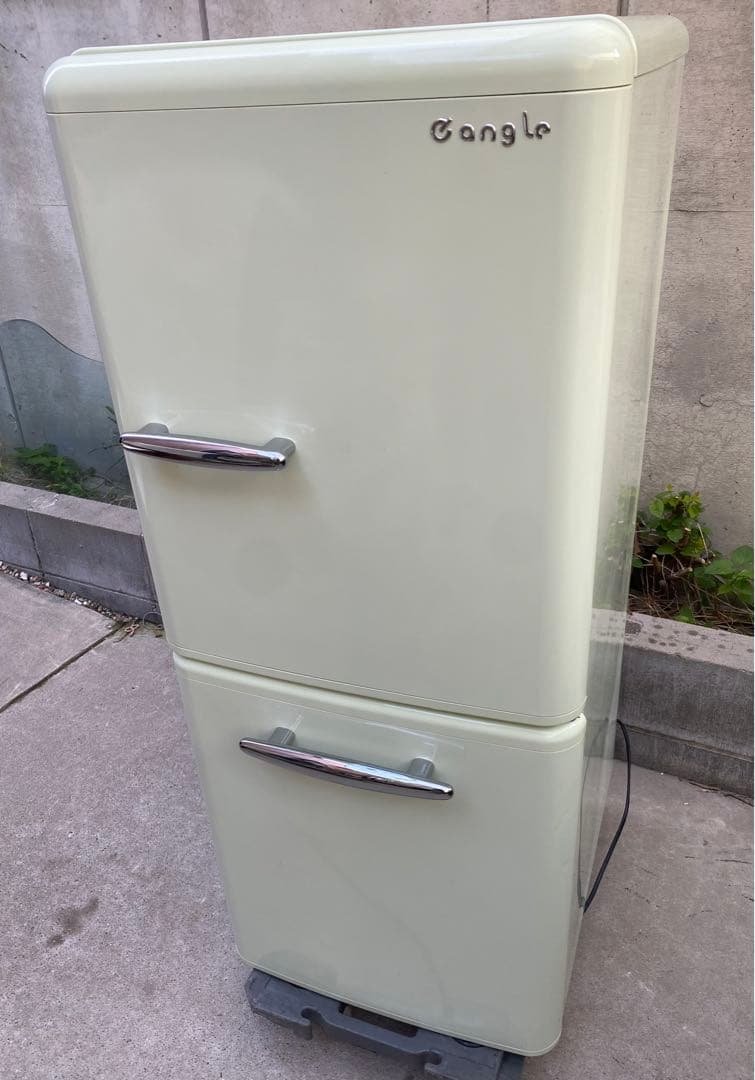 e angleレトロ調 冷蔵庫 ANG-RE151-A1 エディオン 2019年 - メルカリ