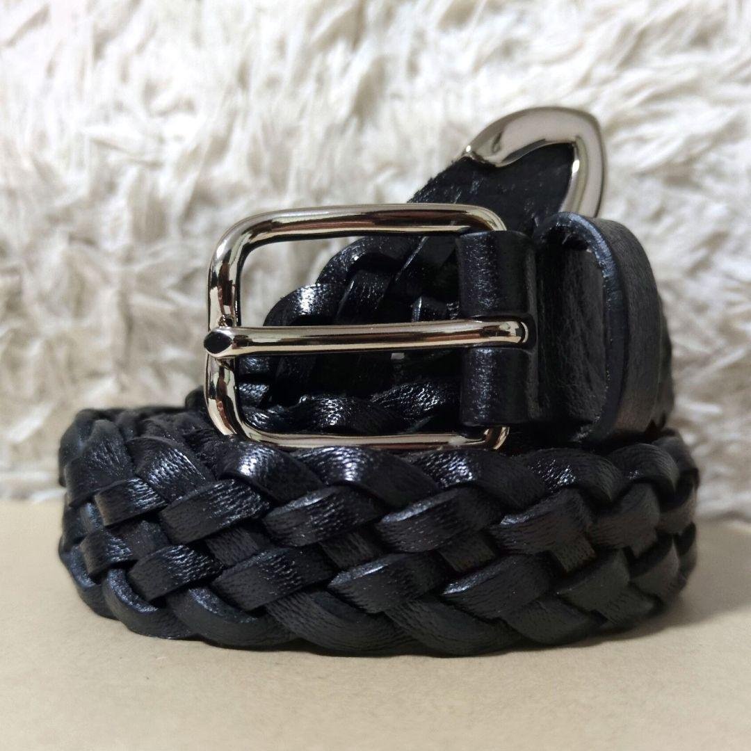 極美品 希少 Saddler's 25MM プンターレ メッシュベルト 黒 サドラーズ ベルト メッシュ カーフ G294 プンターレ SADDLERS