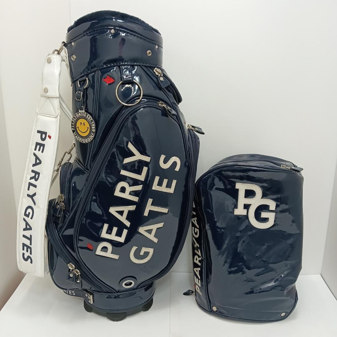 8ｍ3333h1z パーリーゲイツ キャディーバック ネイビー golfbag パーリーゲイツ】上質なゴルフライフに向けた正統派キャディバッグが