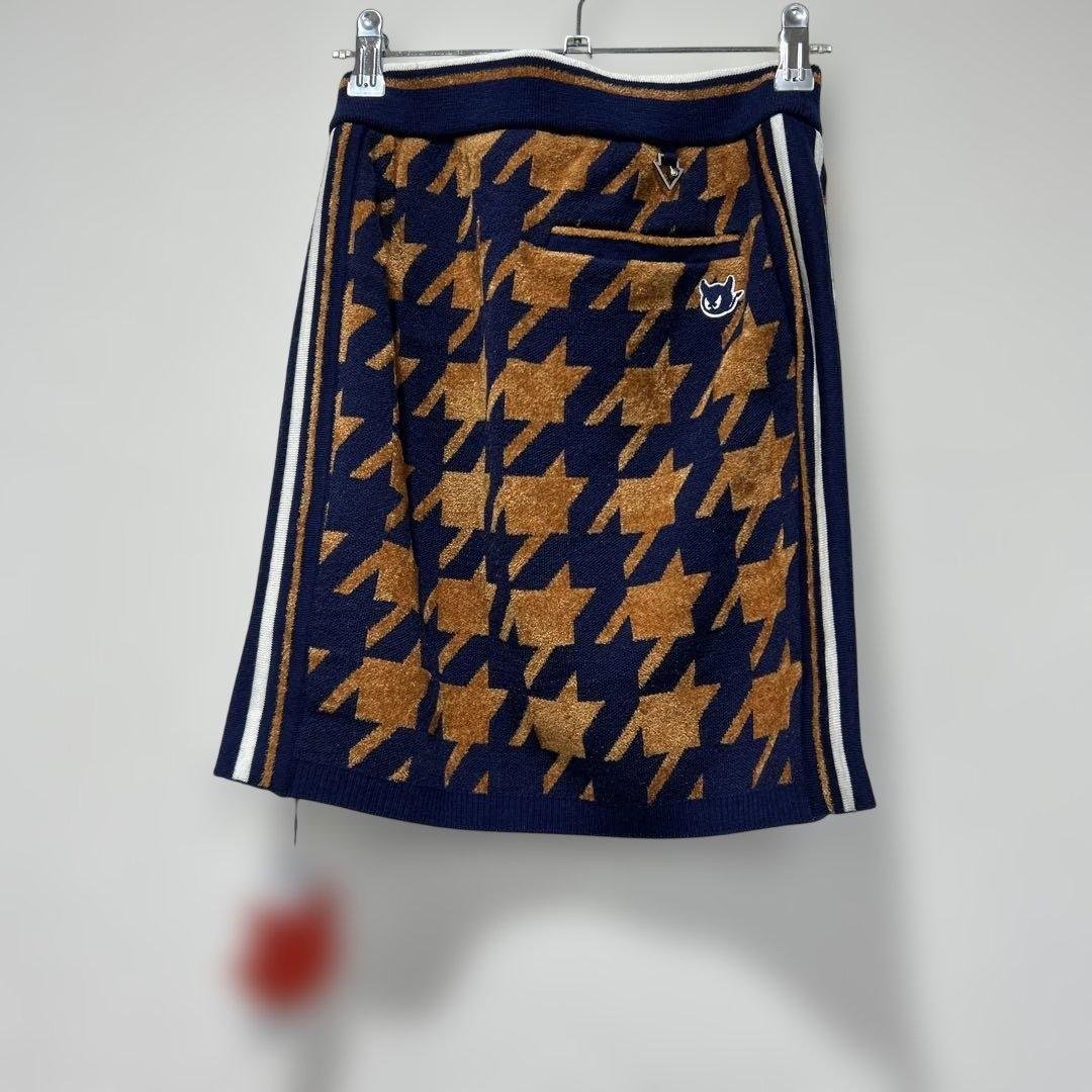 WAACゴルフ星柄フリーススカート ネイビー ZOY - バックプリーツ スカート | ネイビー | レディース | ゴルフ